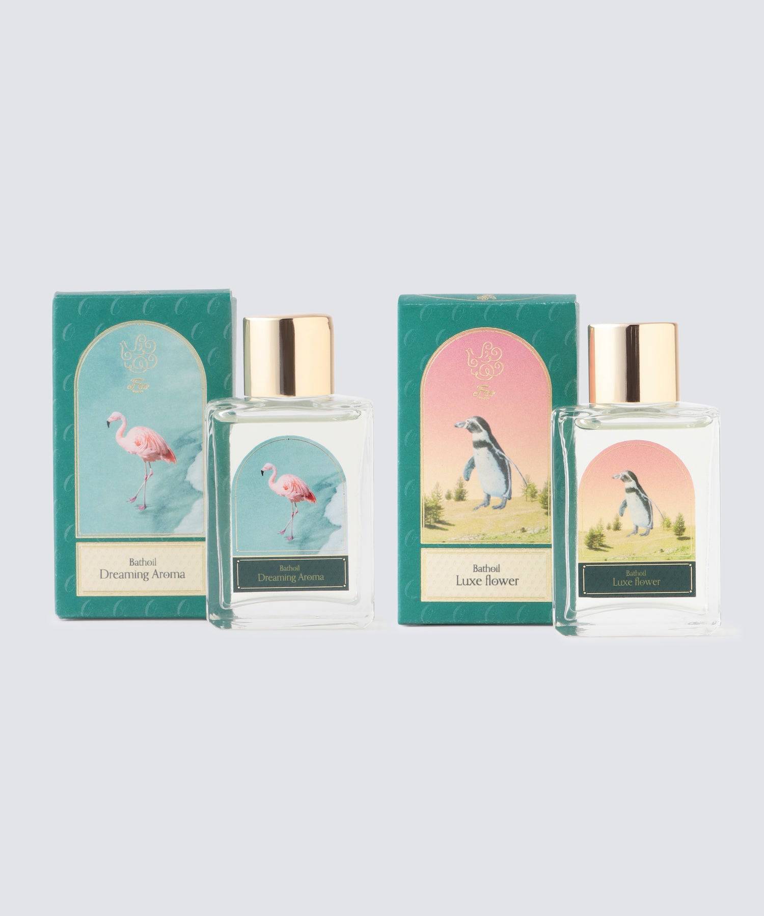 オーガニックコットン ハンドタオル1枚&バスオイル Luxe Flower・Dreaming Aroma ギフトセット - Foo Tokyo (フートウキョウ)