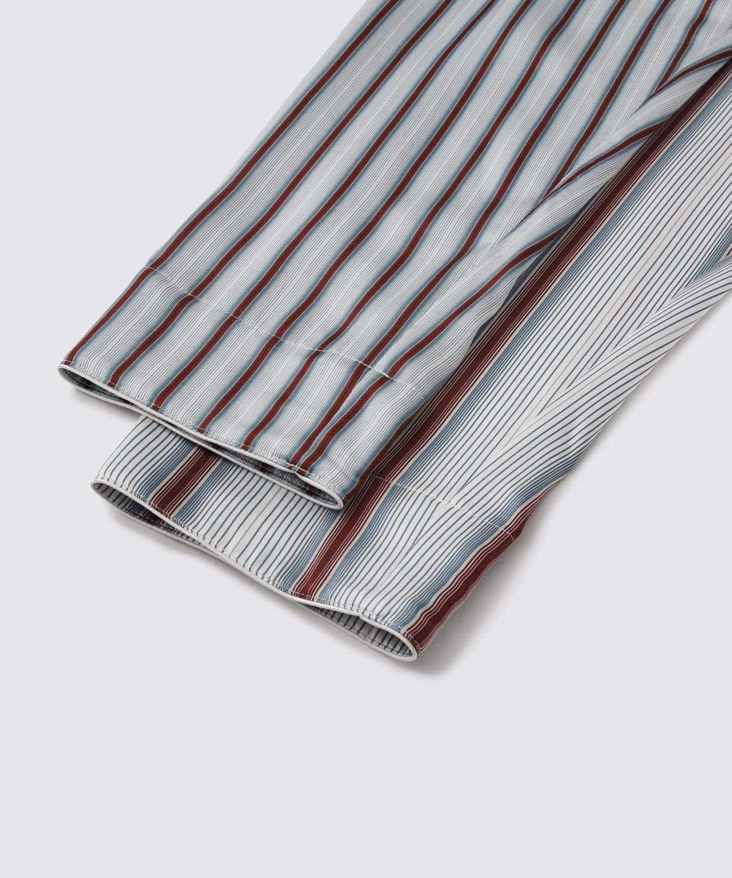 2/22【トップス】ストライプシルクパジャマ ワイド(着画追加前) - Foo Tokyo Japan 公式オンラインストア