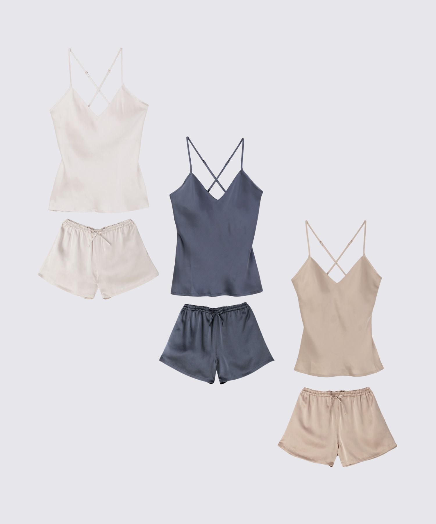 シルクショートパンツ パールホワイト