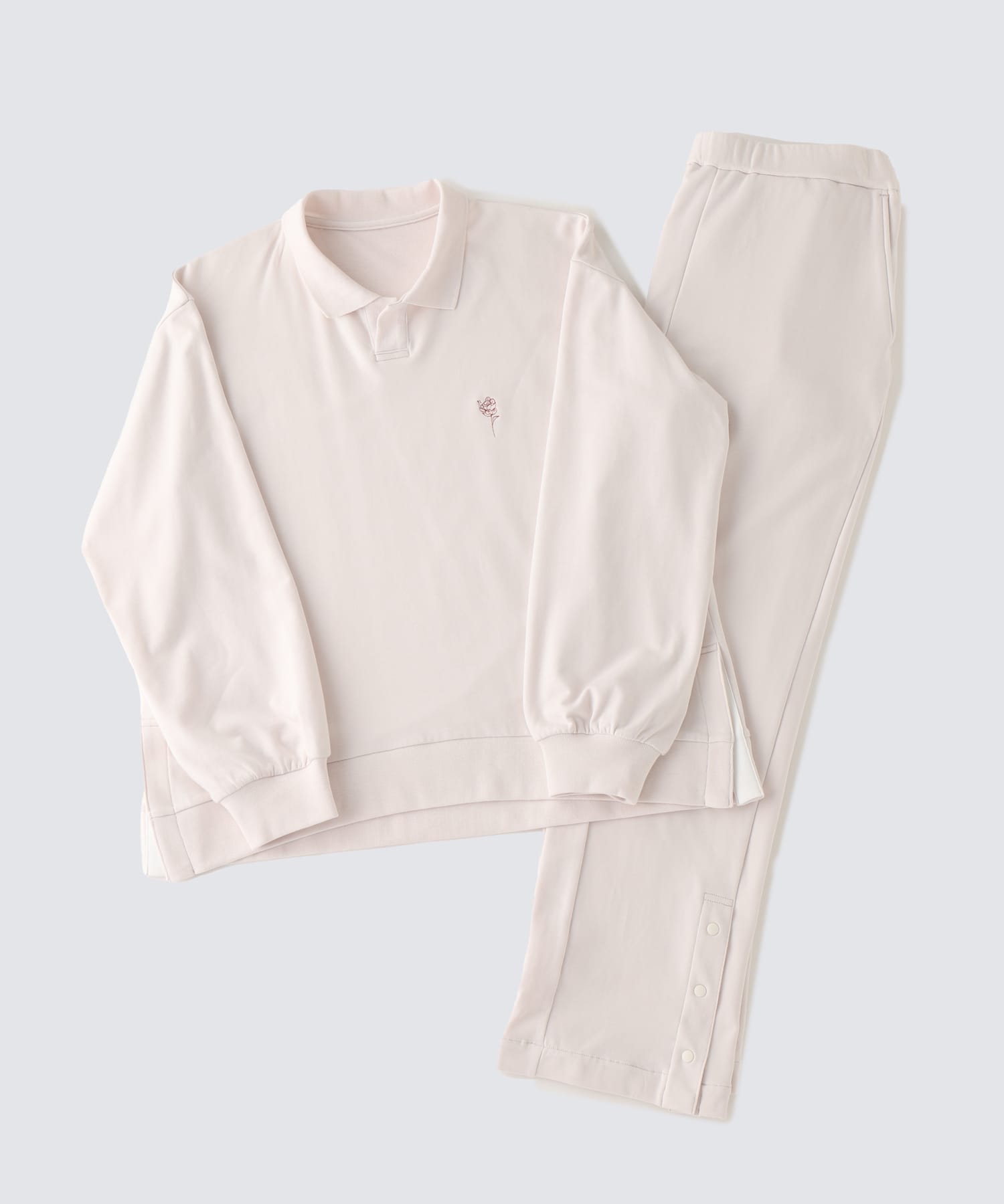 【セットアップ】オーガニックコットン スウェットシャツ & スウェットパンツ ベージュ - Foo Tokyo Japan 公式オンラインストア
