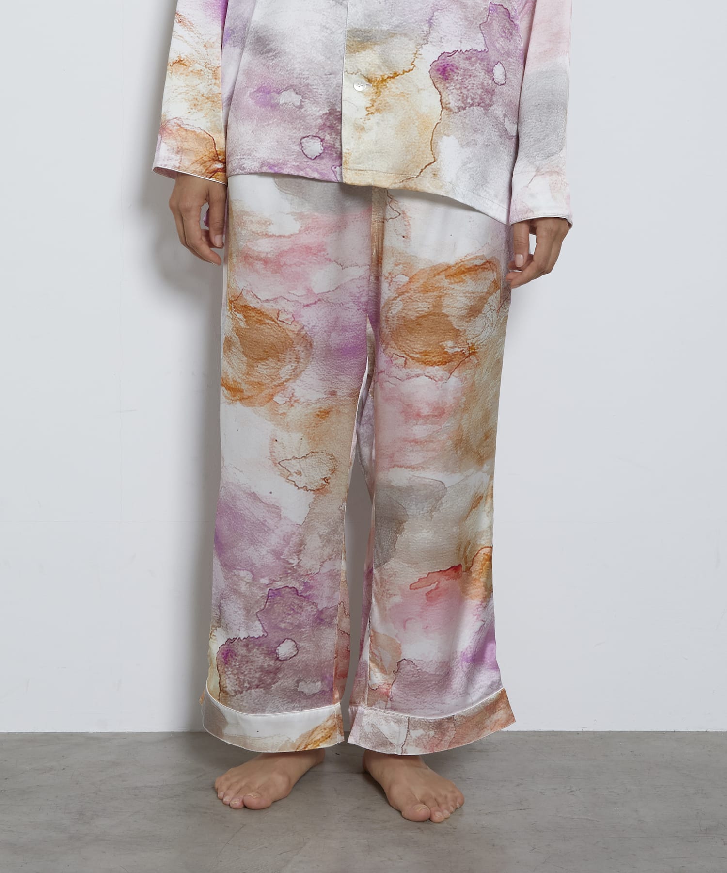 シルクパジャマ ボトムス オレンジ - Foo Tokyo Japan 公式オンラインストア