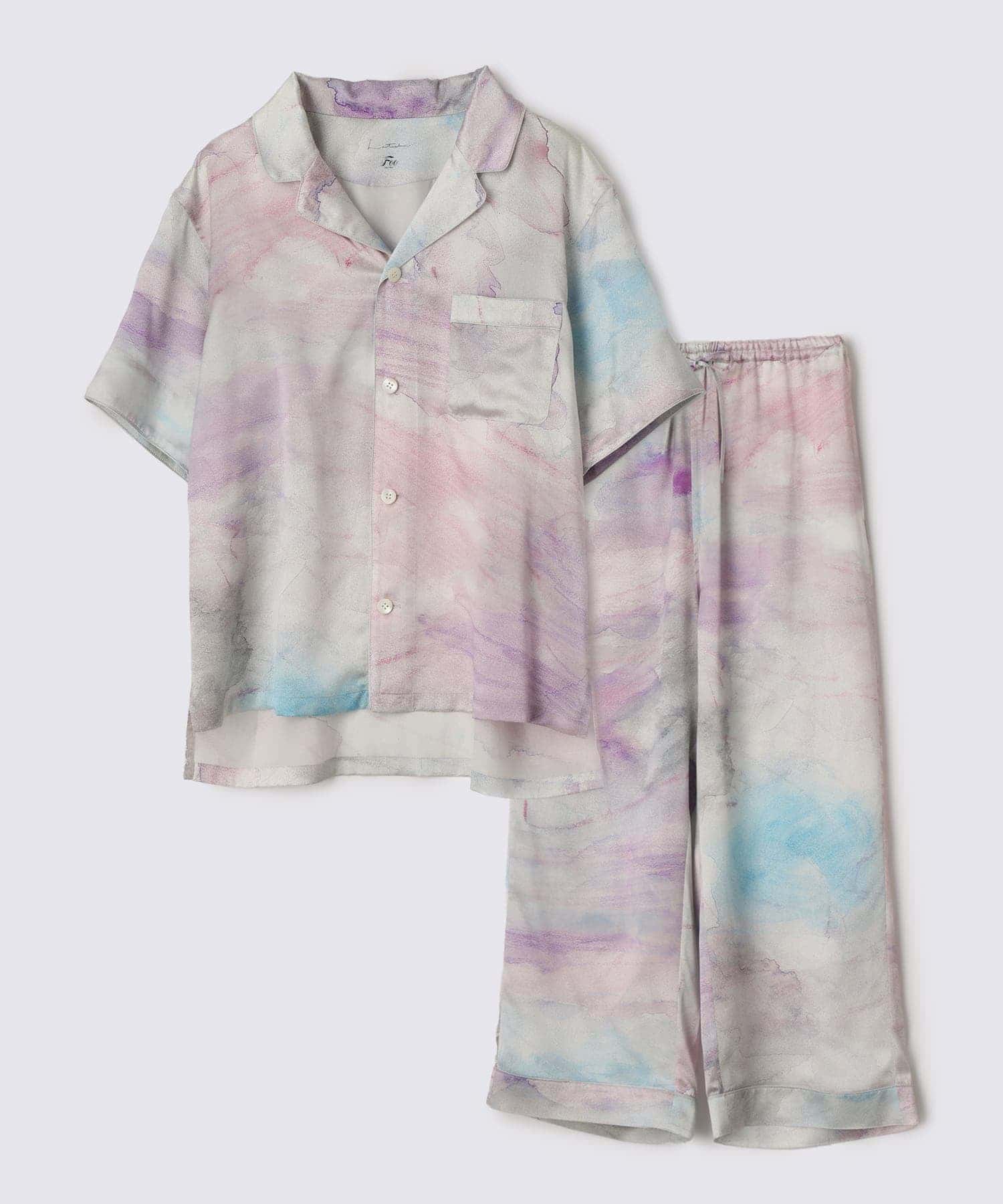 【トップス】ハーフスリーブ シルクパジャマ ピンク - Foo Tokyo Japan 公式オンラインストア