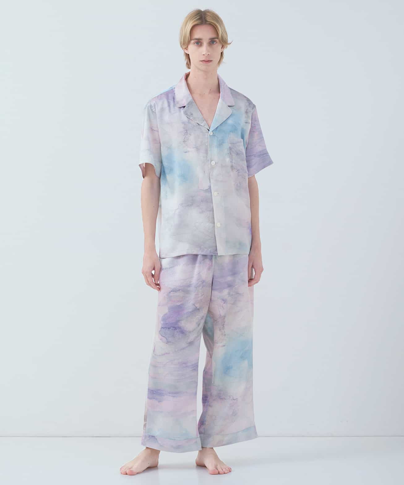 【ボトムス】シルクパジャマ ピンク