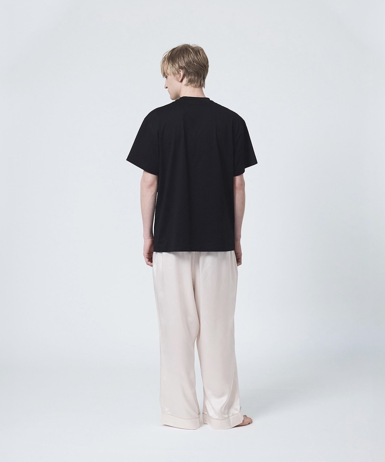 【メンズ】シルクコットンTシャツ ブラック