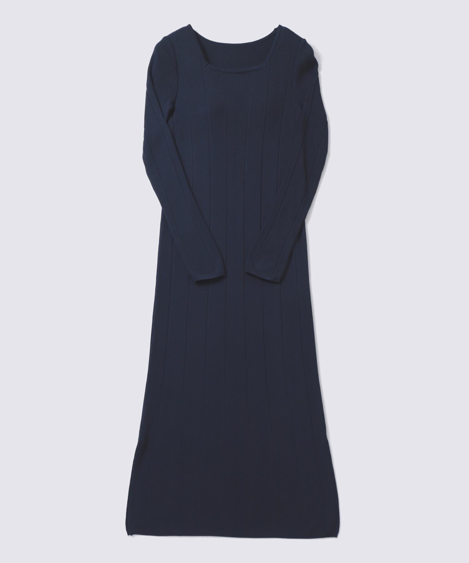 Foo Tokyo 公式ストア | シルクブレンドリブニットワンピース ネイビー