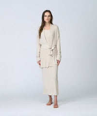 【ウィメンズ】シルクブレンドローブニットカーディガン エクリュ