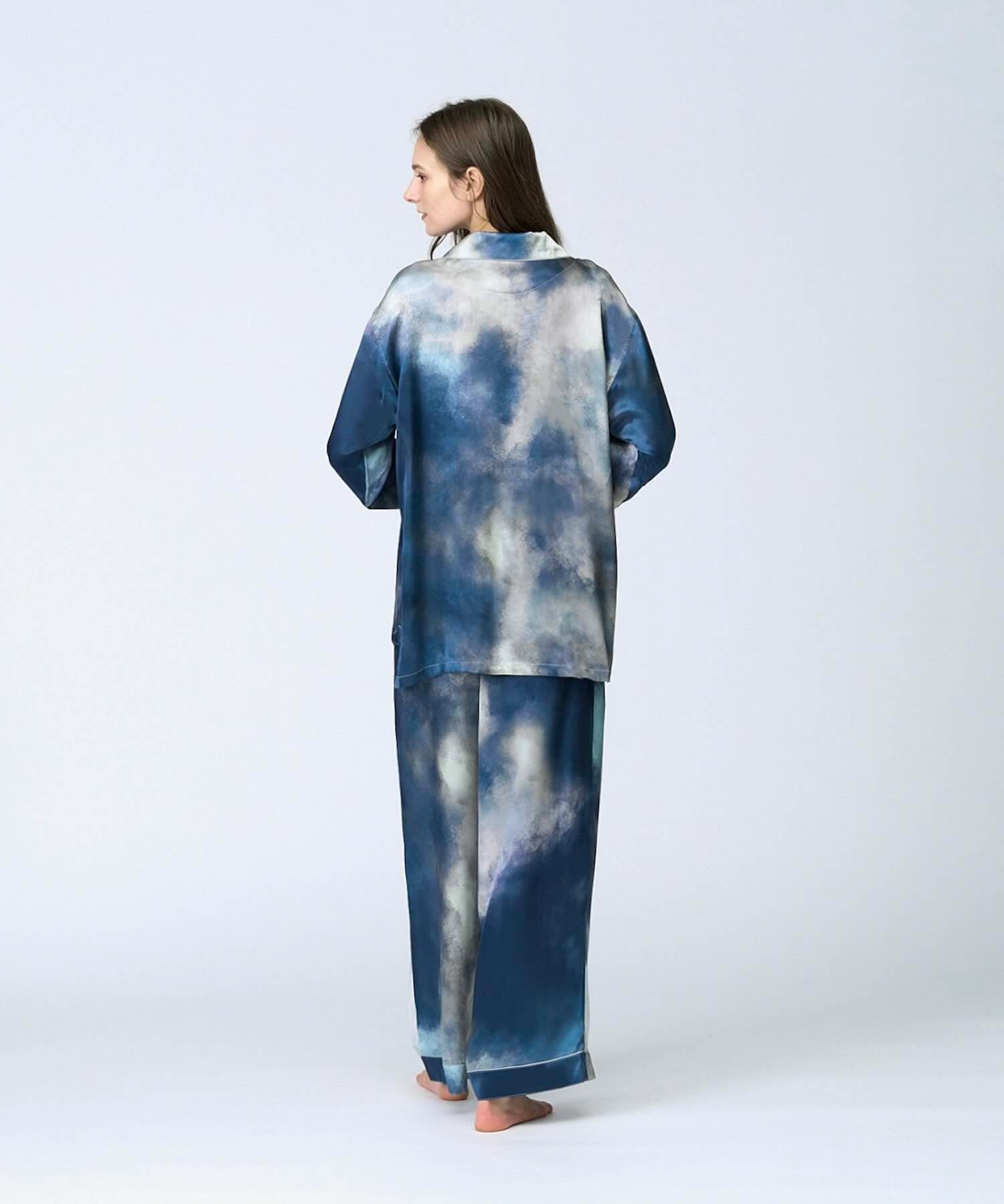 【セットアップ】シルクパジャマ アートカラー