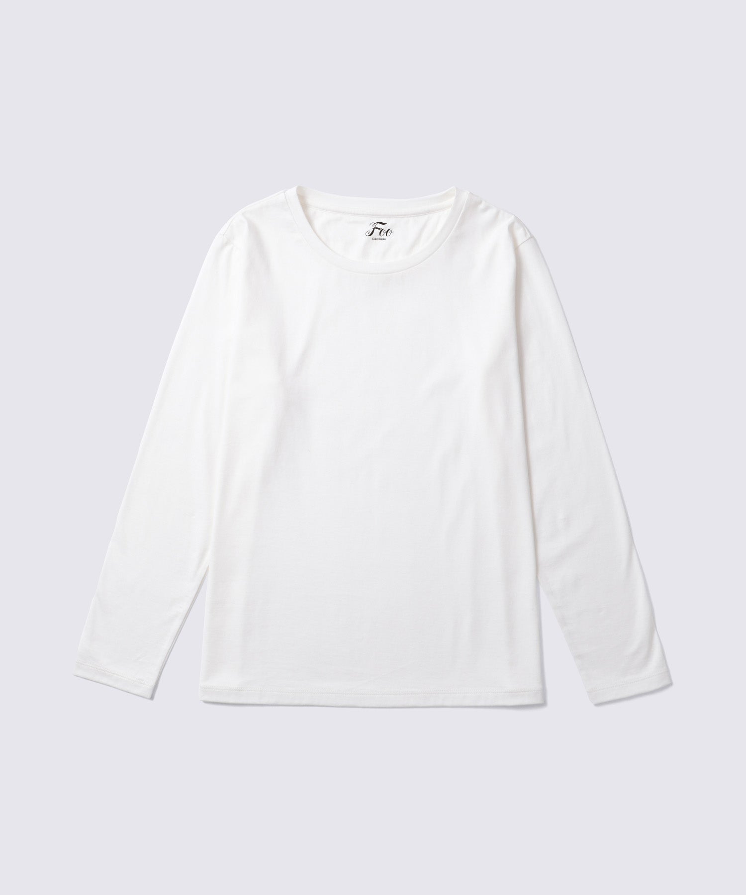 【ウィメンズ】シルクコットンロングスリーブTシャツ ホワイト - Foo Tokyo公式ストア