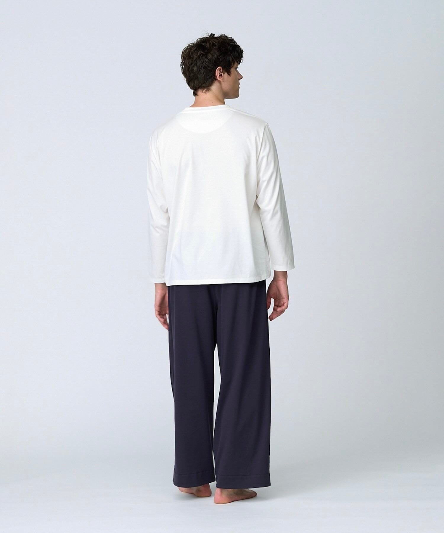 【メンズ】シルクコットンロングスリーブTシャツ ホワイト - Foo Tokyo公式ストア