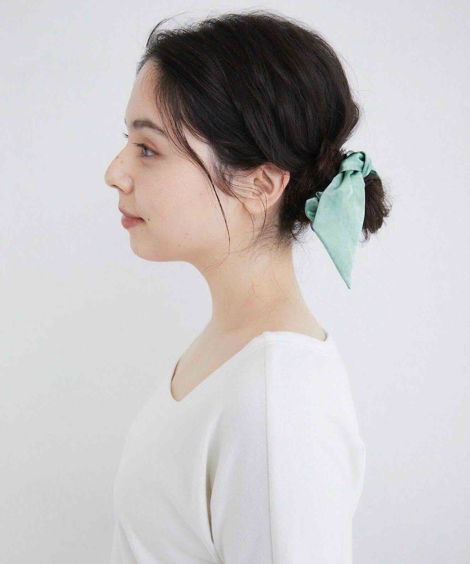 シルクリボンシュシュ 2WAYタイプ ミントグリーン