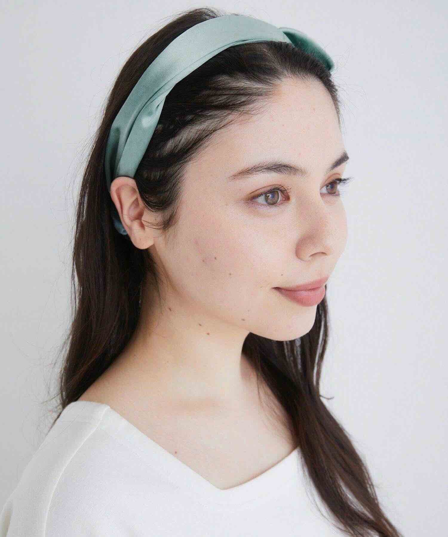 シルクヘアバンド ミントグリーン