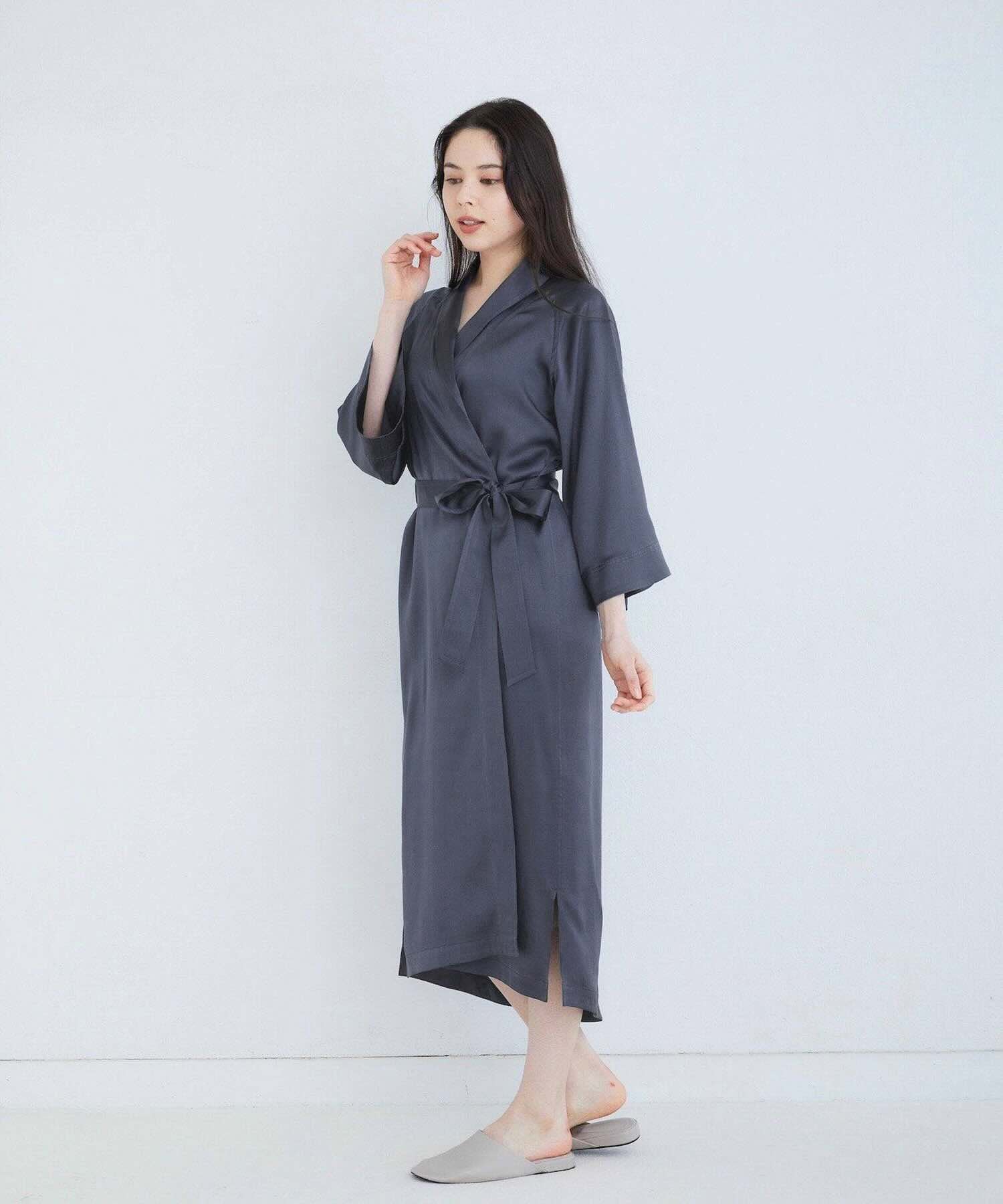 シルクガウン チャコールグレー