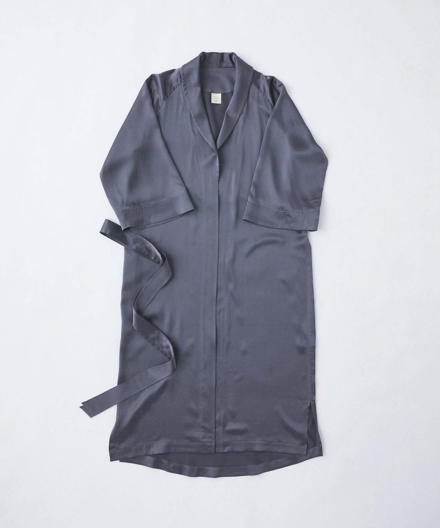 シルクガウン チャコールグレー