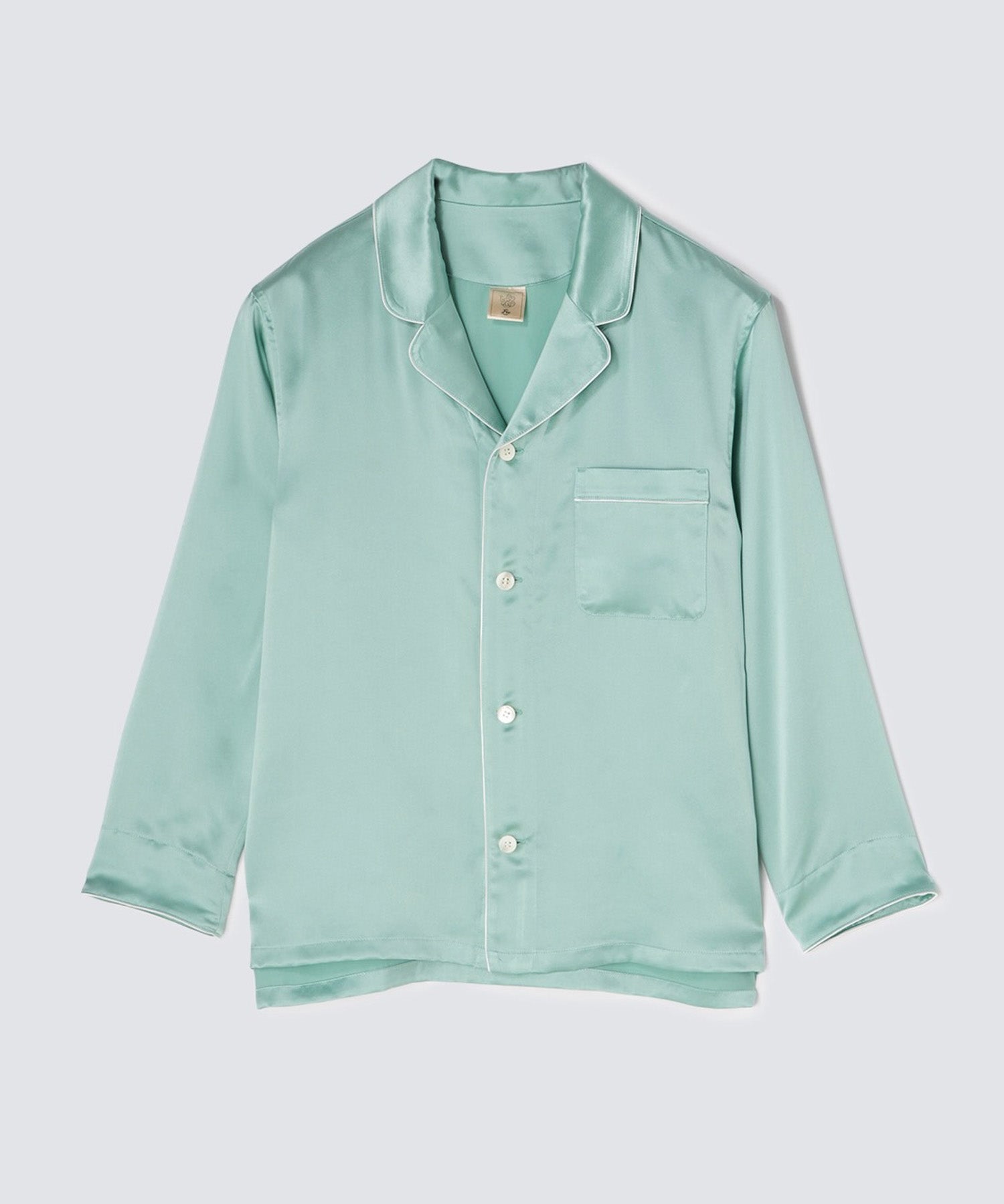 【セットアップ】シルクパジャマ プレーンカラー