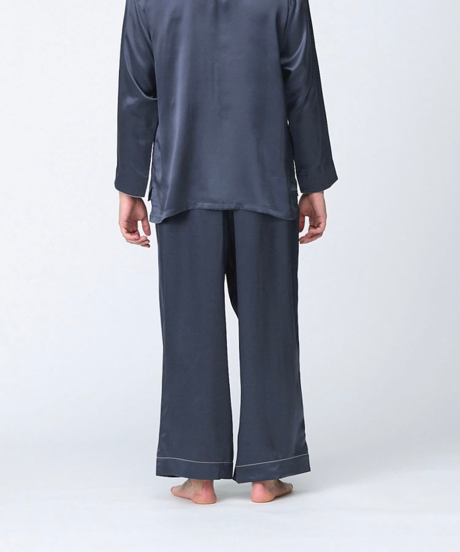 【ボトムス】シルクパジャマ エレガントネイビー