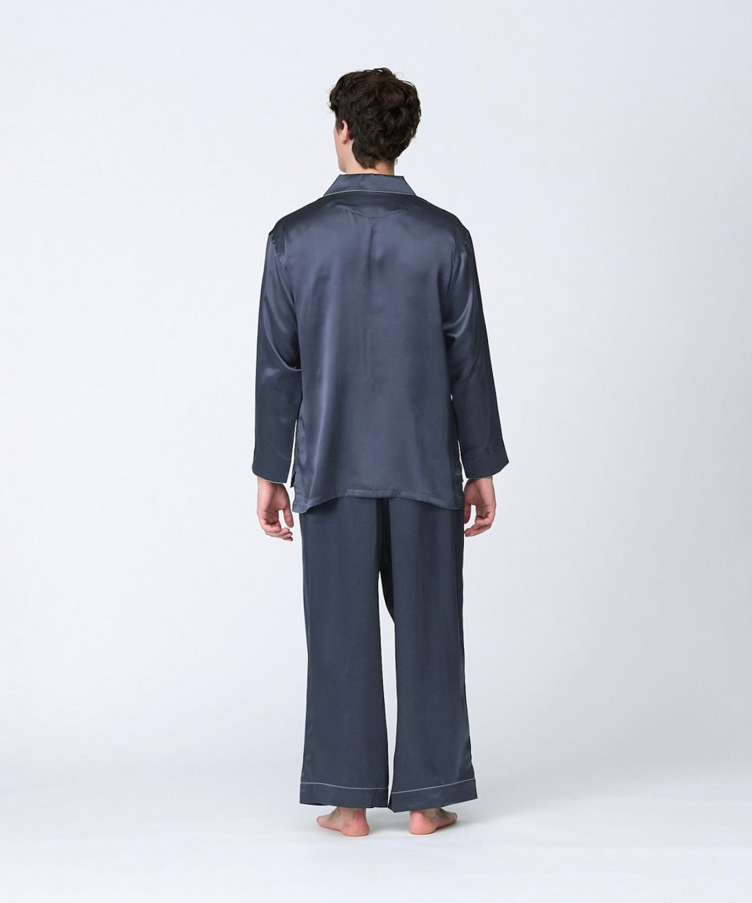 【セットアップ】シルクパジャマ エレガントネイビー