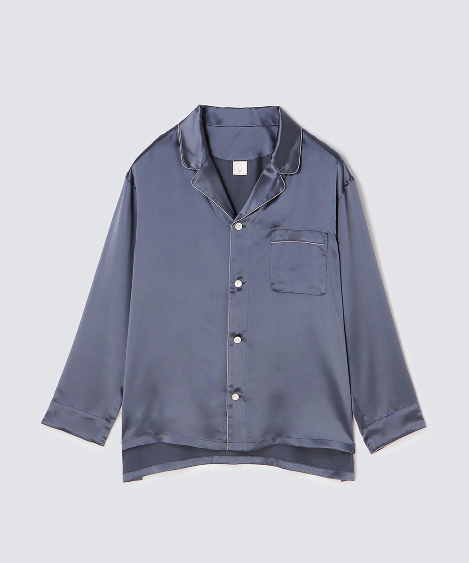 【セットアップ】シルクパジャマ プレーンカラー