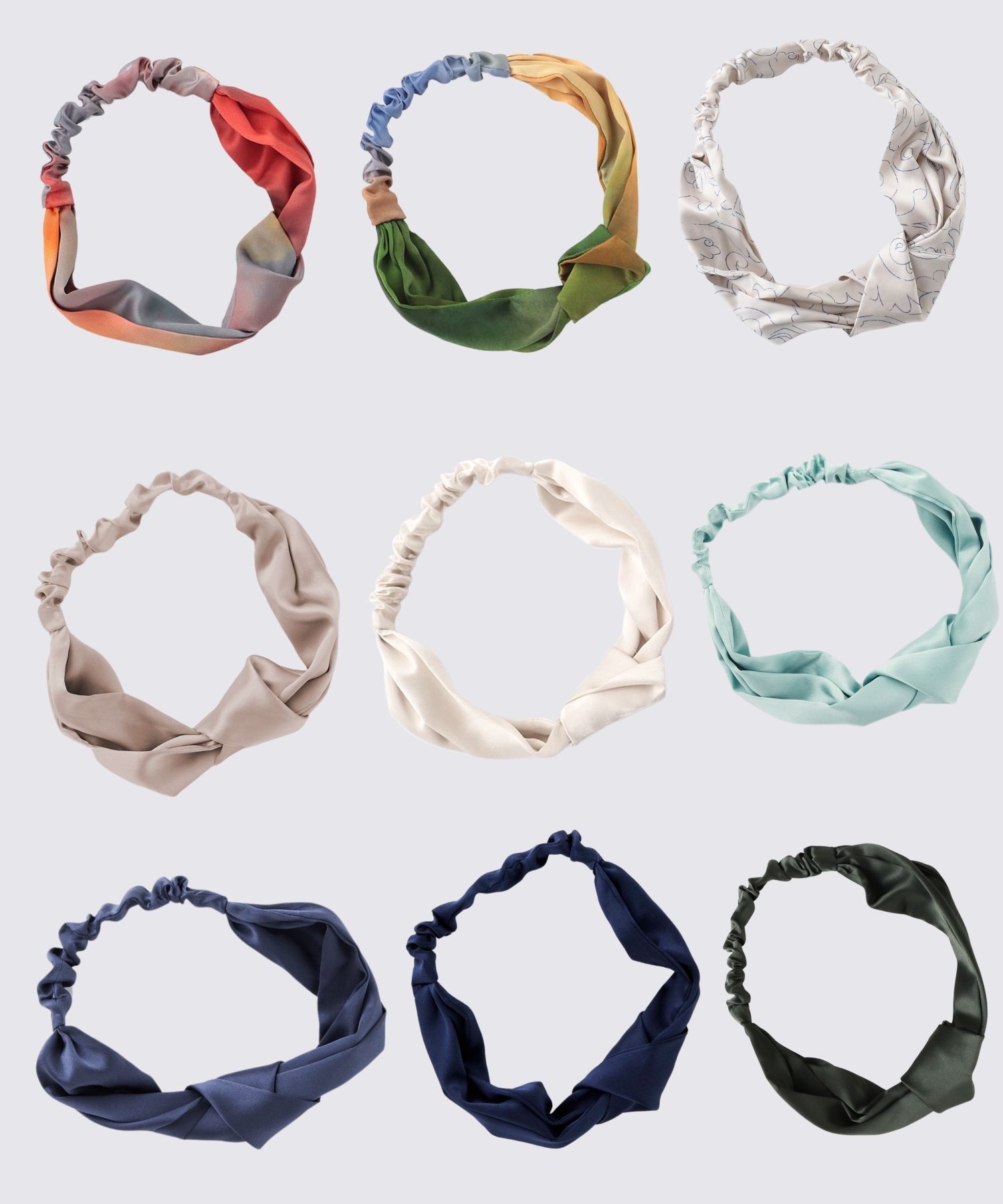 シルクヘアバンド ミントグリーン