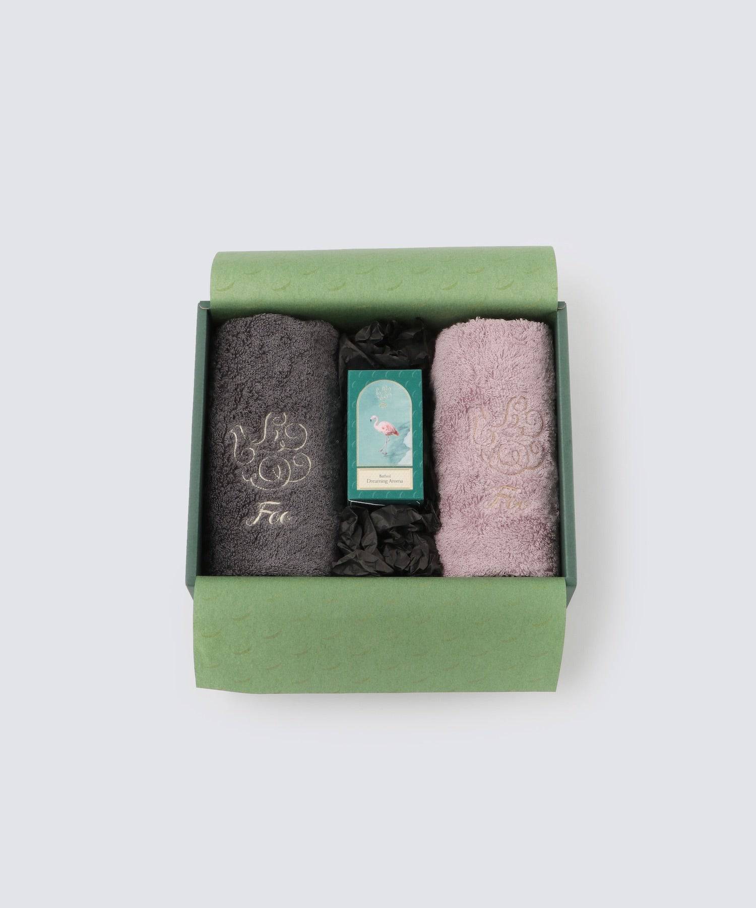 オーガニックコットン ハンドタオル2枚 & Foo Tokyo バスオイル Dreaming Aroma 1本 ギフトセット - Foo Tokyo公式ストア