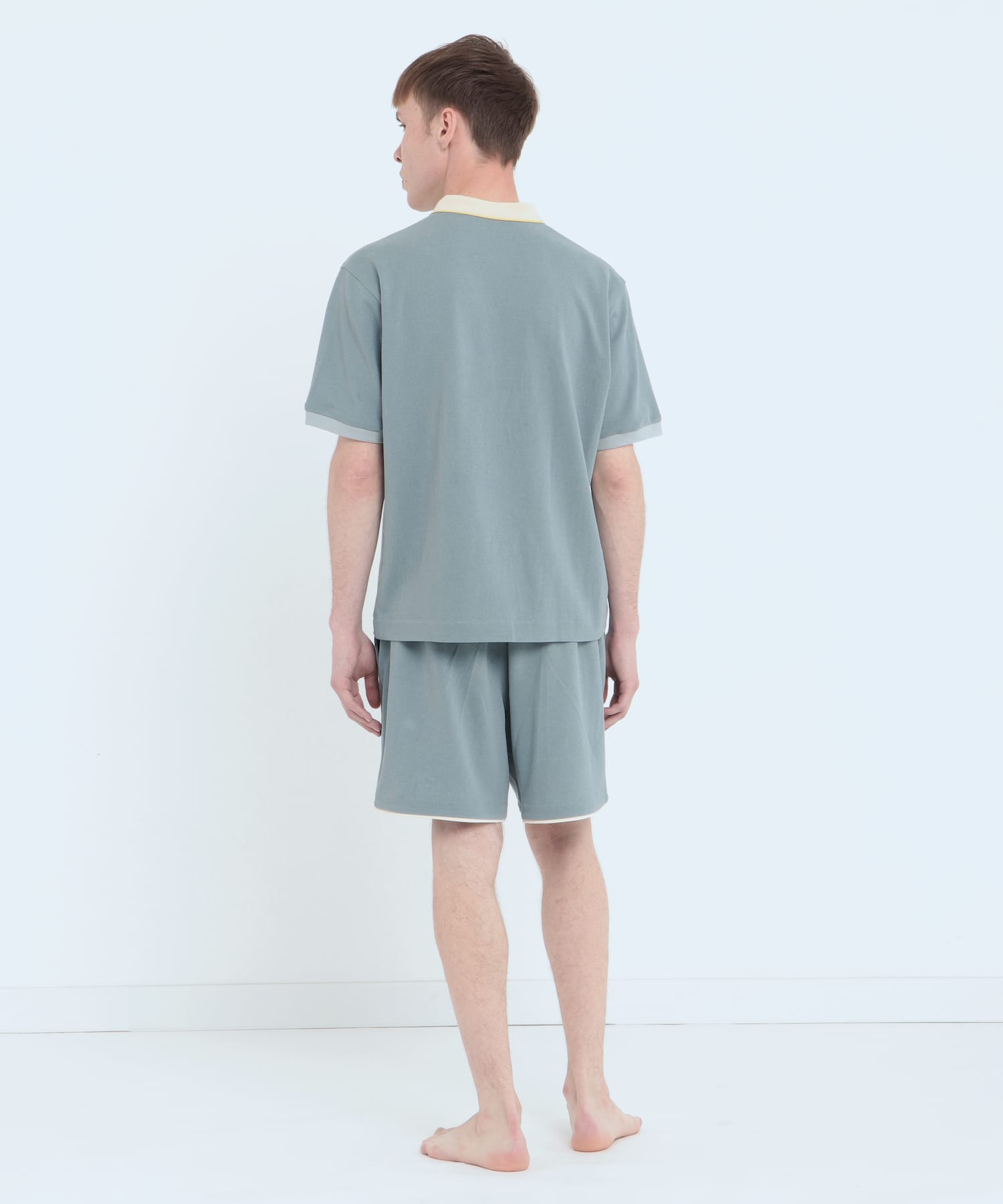 オーガニックコットン ハーフパンツ ブルー - Foo Tokyo Japan 公式オンラインストア