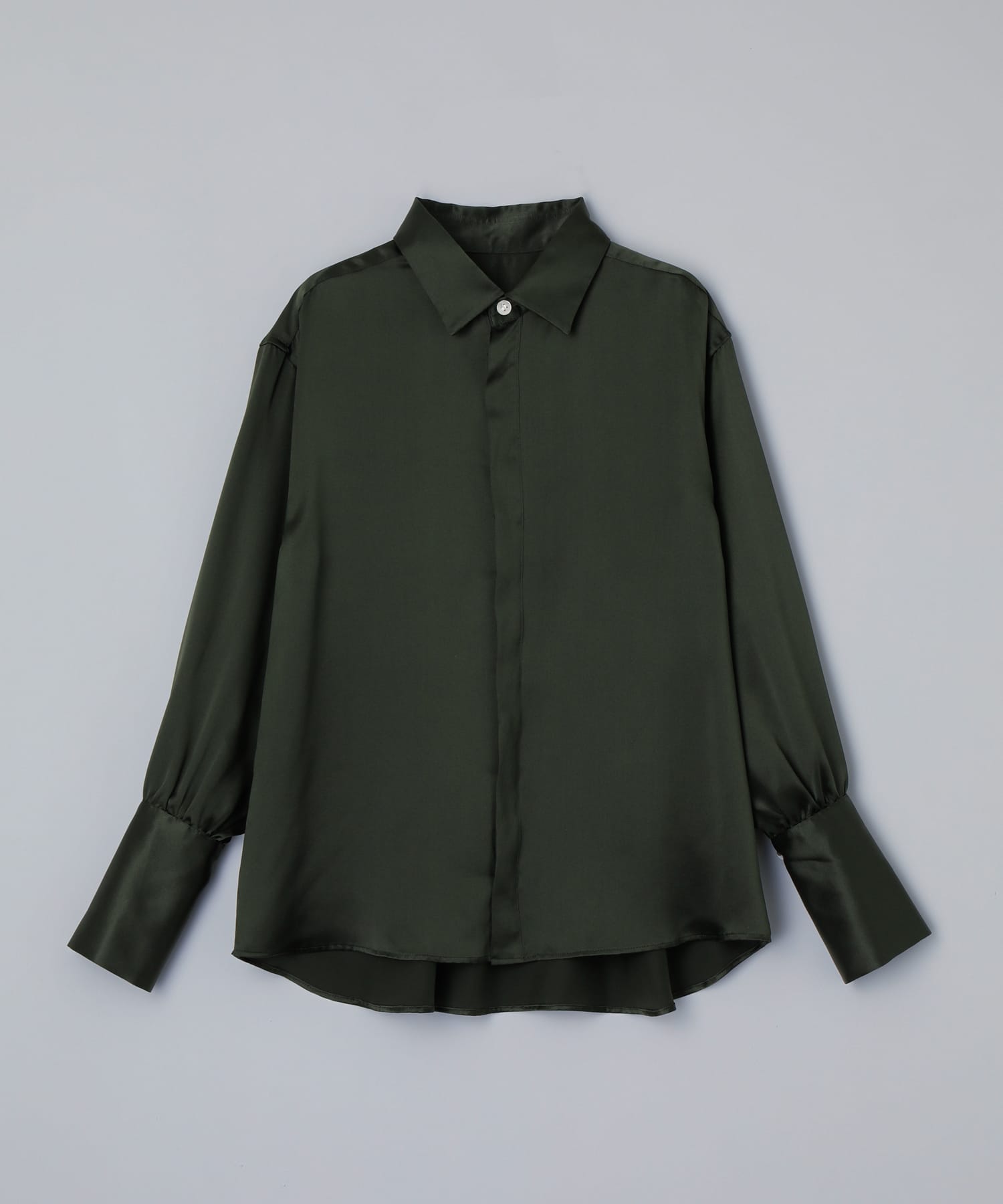 ロングカフス シルクシャツ カーキ - Foo Tokyo Japan 公式オンラインストア