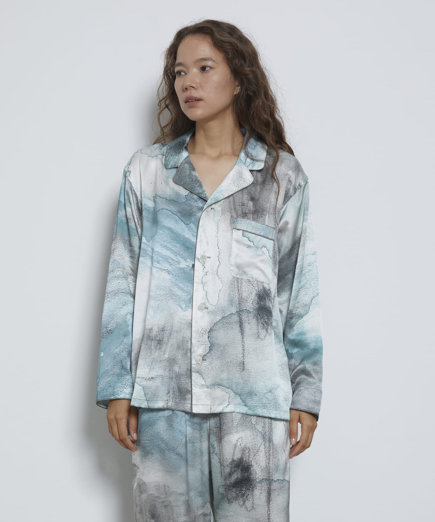 シルクパジャマ トップス グリーン - Foo Tokyo Japan 公式オンラインストア