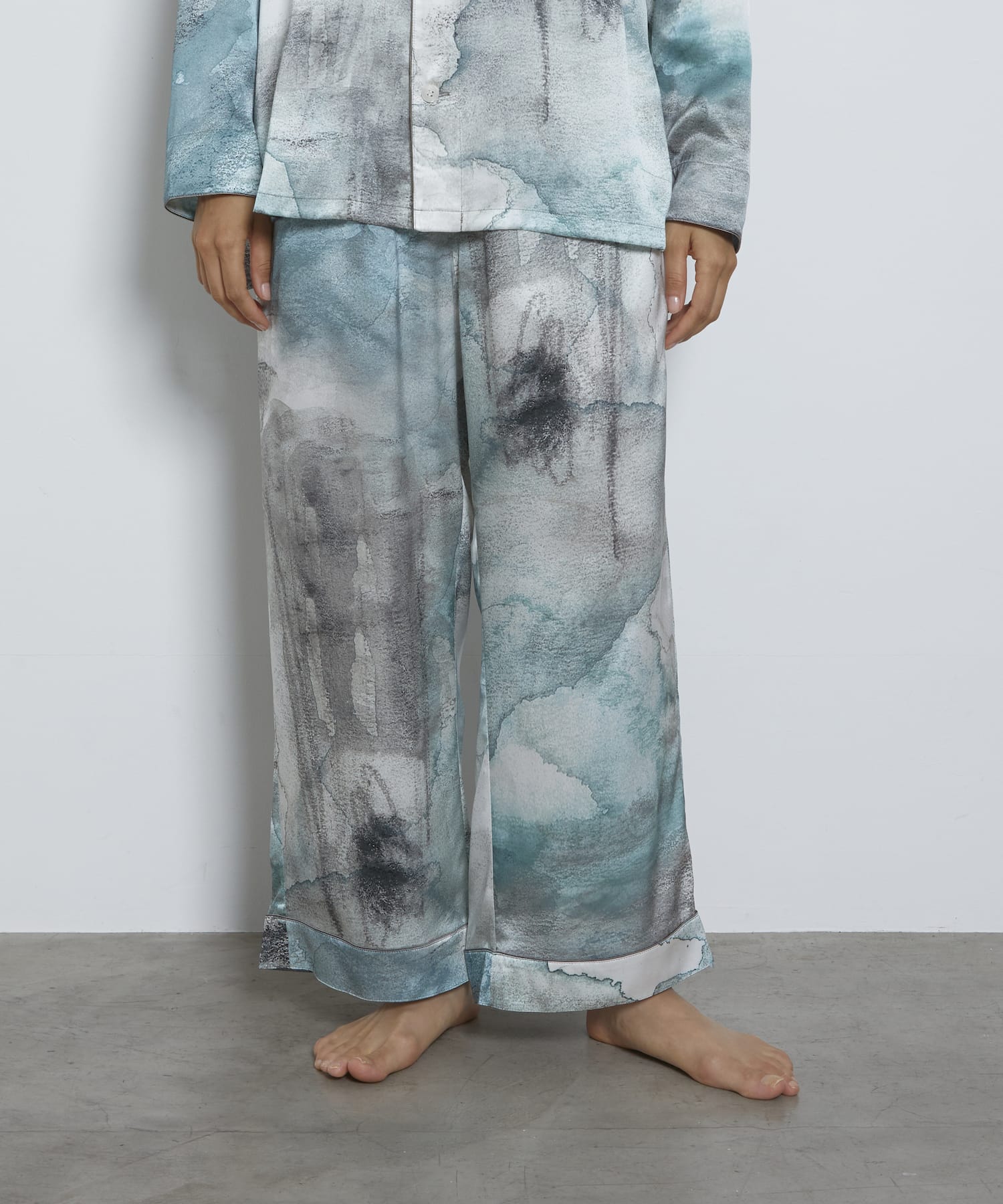 シルクパジャマ ボトムス グリーン - Foo Tokyo Japan 公式オンラインストア