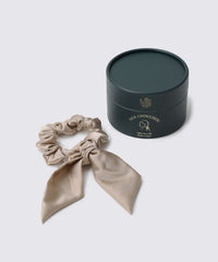 シルクリボンシュシュ 2WAYタイプ ピンクベージュ - Foo Tokyo公式ストア