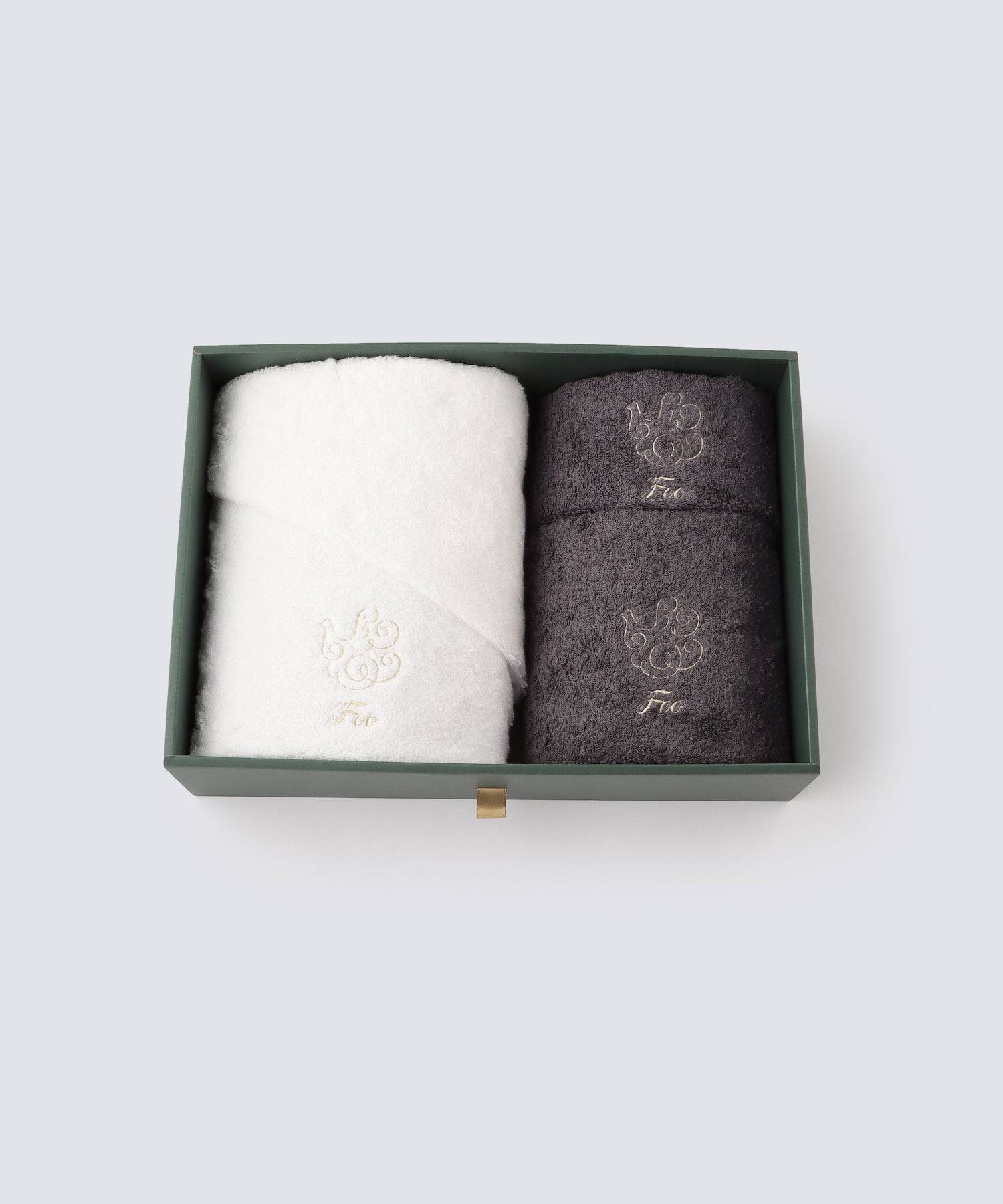 オーガニックコットン バスタオル&フェイスタオル&ハンドタオル 各1枚入り ギフトセット - Foo Tokyo公式ストア