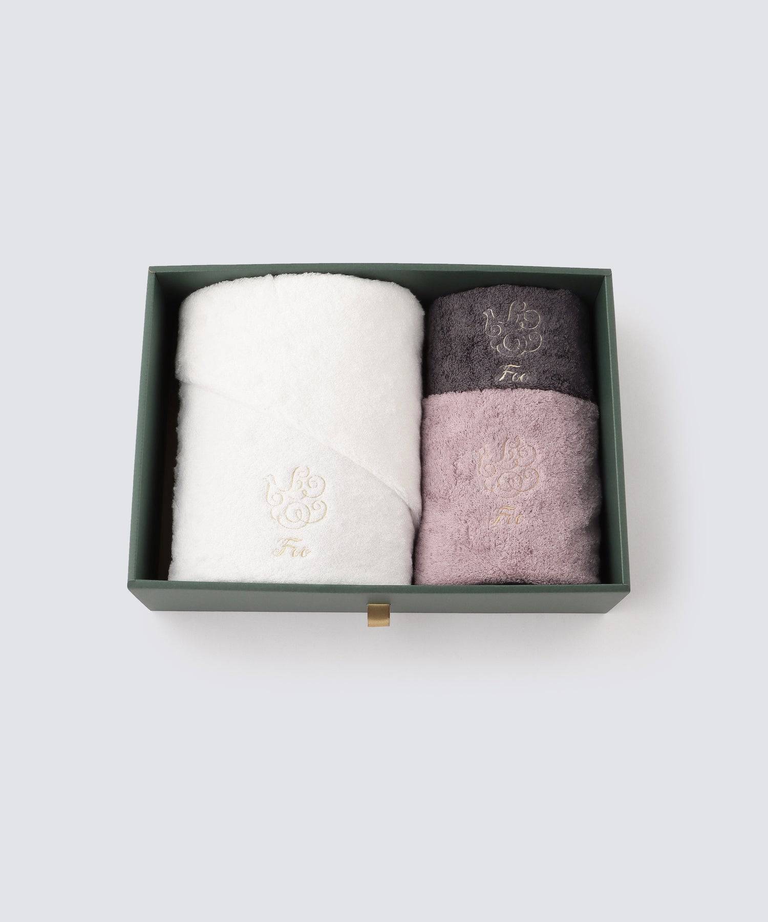 オーガニックコットン バスタオル&フェイスタオル&ハンドタオル 各1枚入り ギフトセット - Foo Tokyo公式ストア