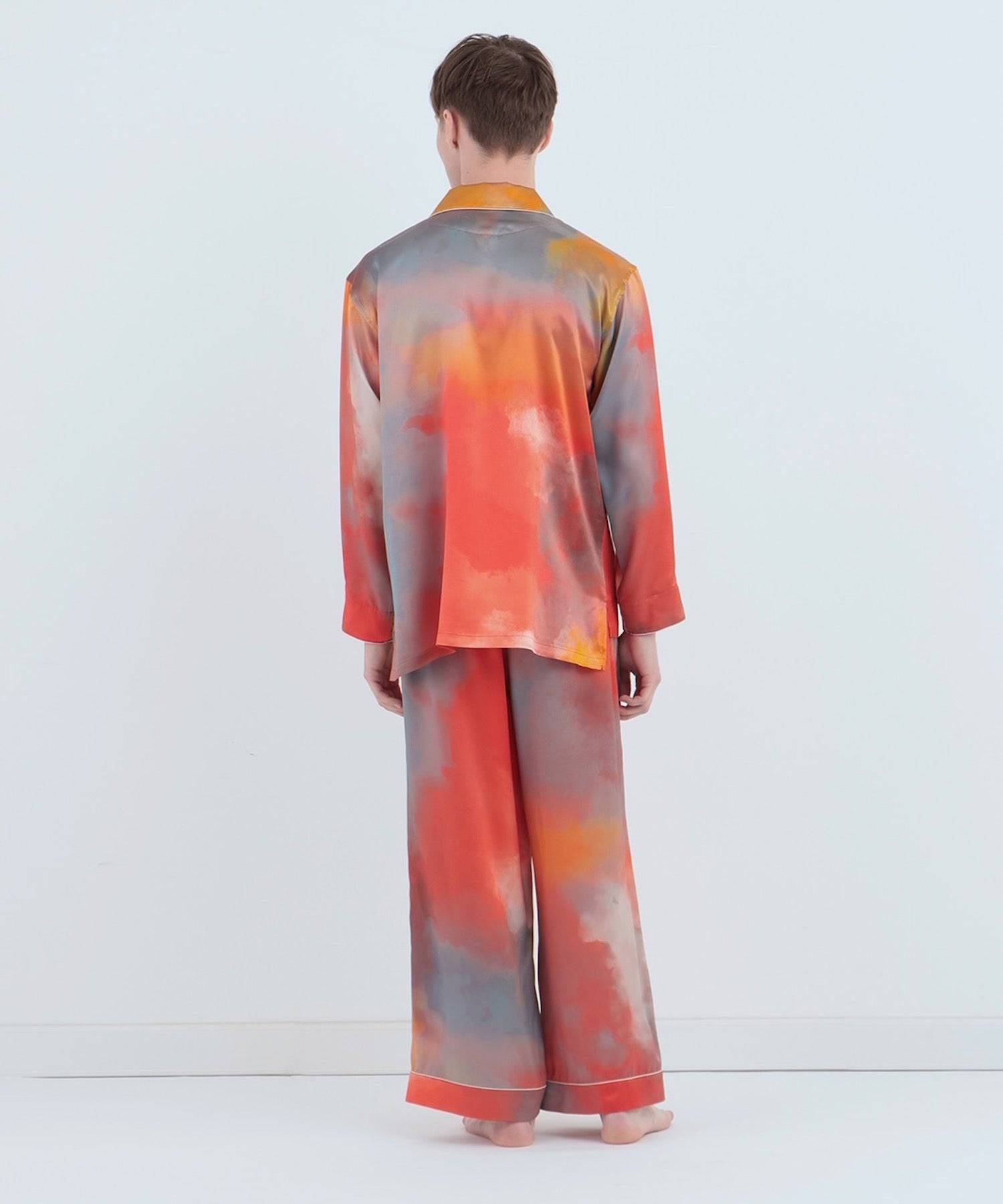 【セットアップ】ウォータカラー シルクパジャマ イブニンググロウ - Foo Tokyo公式ストア