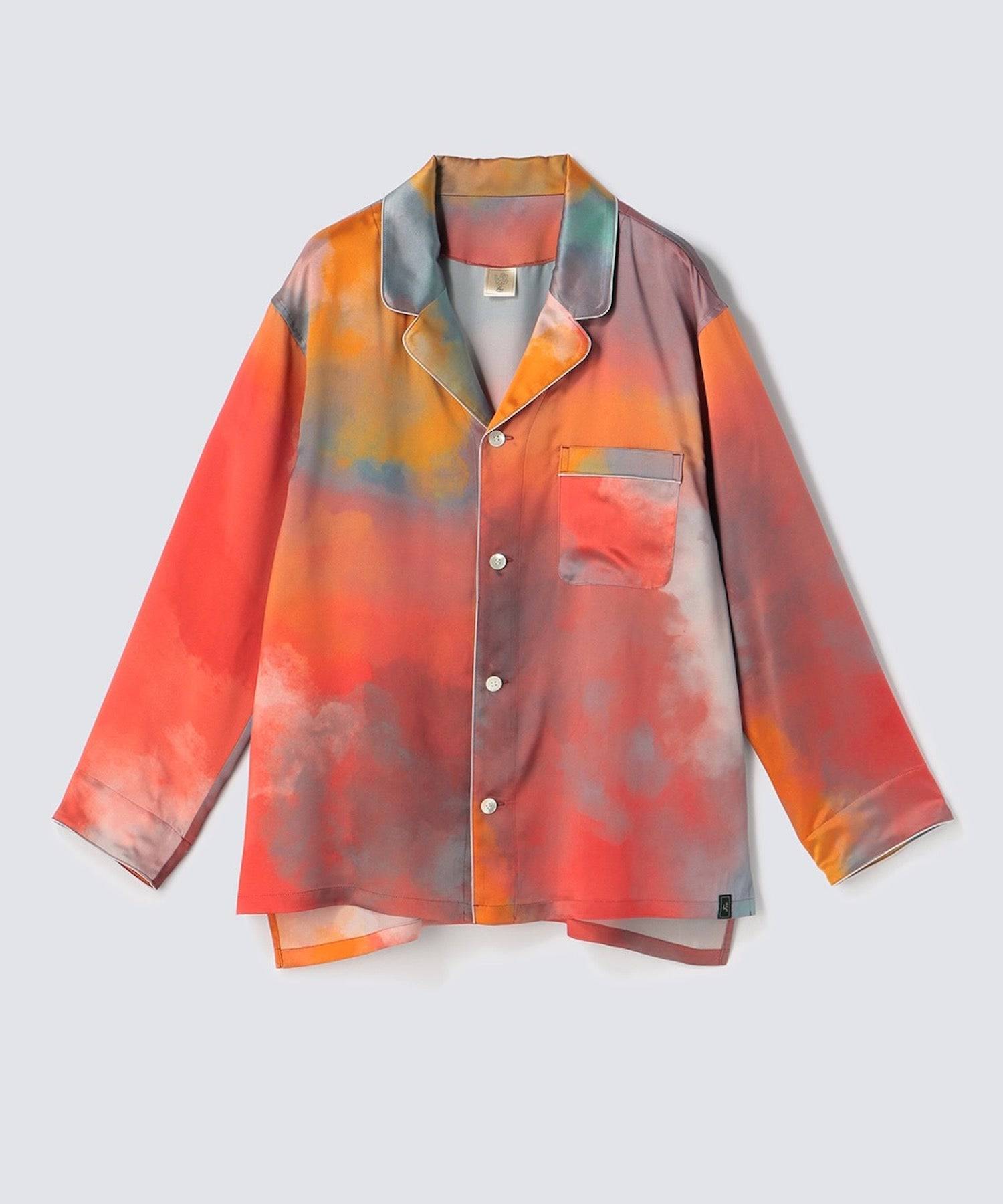 【セットアップ】ウォータカラー シルクパジャマ イブニンググロウ - Foo Tokyo公式ストア