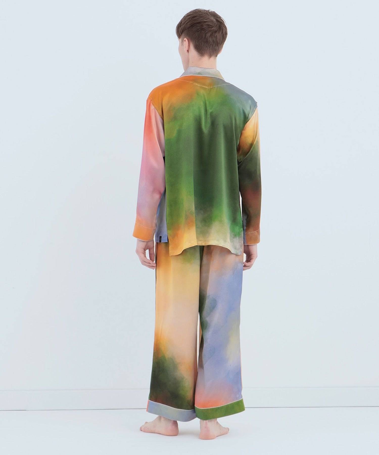 【セットアップ】ウォータカラー シルクパジャマ ミスティレイク - Foo Tokyo公式ストア