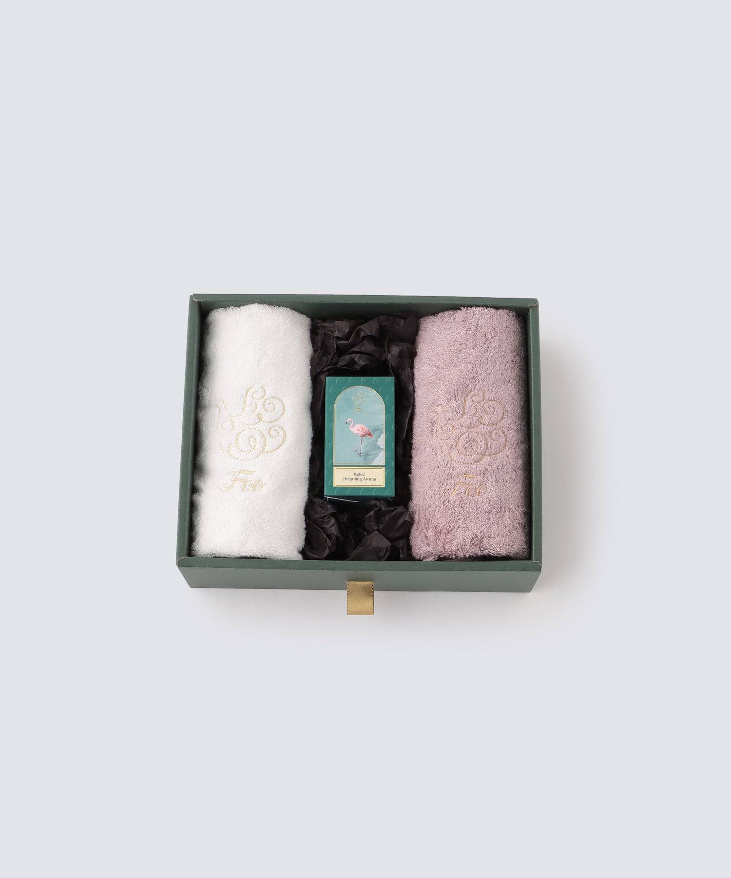 オーガニックコットン ハンドタオル2枚 & Foo Tokyo バスオイル Dreaming Aroma 1本 ギフトセット - Foo Tokyo公式ストア