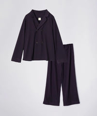 【セットアップ】ロイヤルオーガニックコットン ダブルボタンパジャマ ネイビー - Foo Tokyo公式オンラインストア