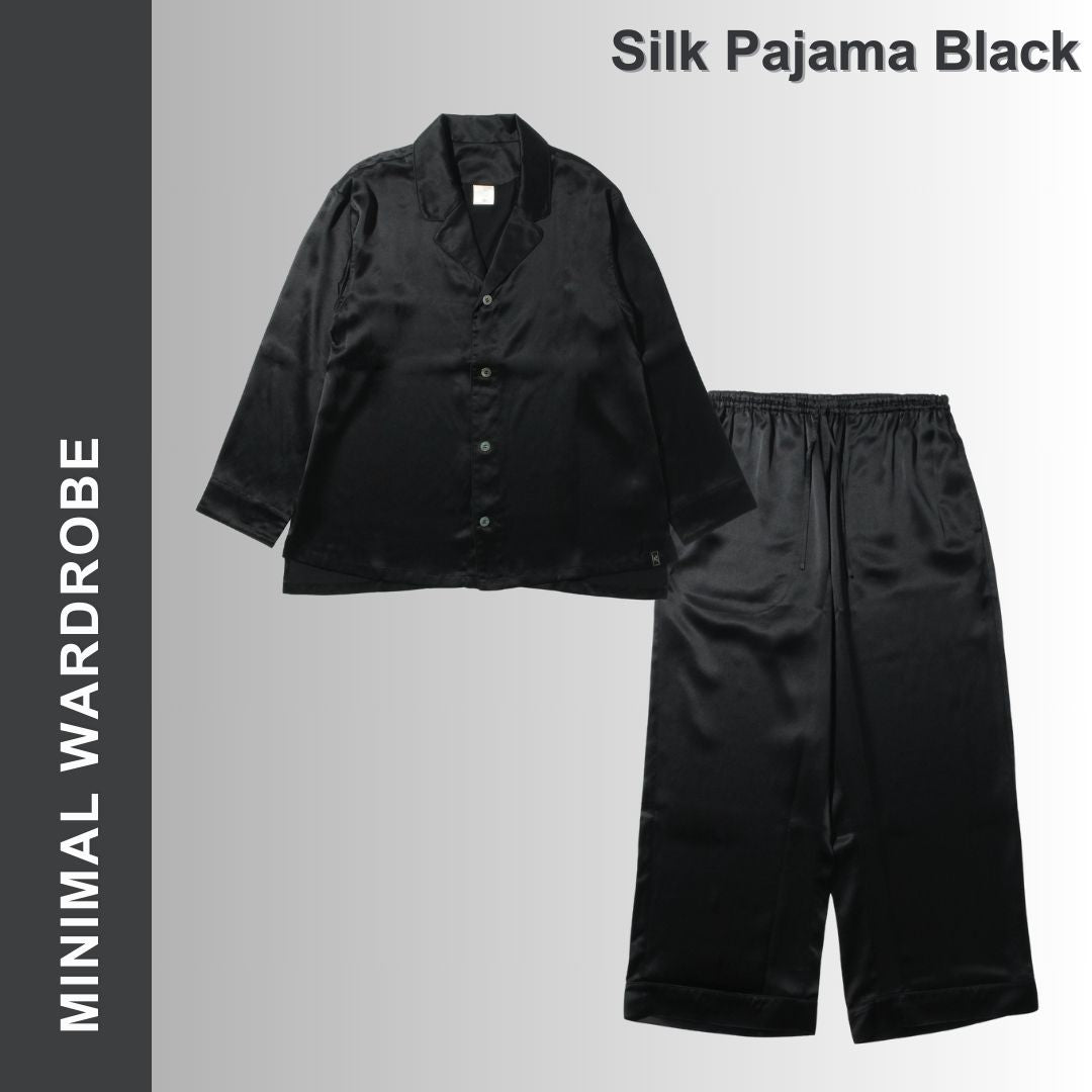別注カラー「シルクパジャマ ブラック」 MINIMAL WARDROBEにて限定販売中