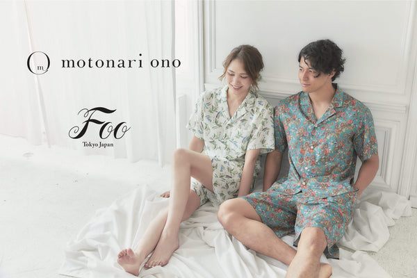 【新作発売】Foo Tokyo × motonari onoが描く、夢の中の花。ハーフ丈花柄コットンパジャマが登場！
