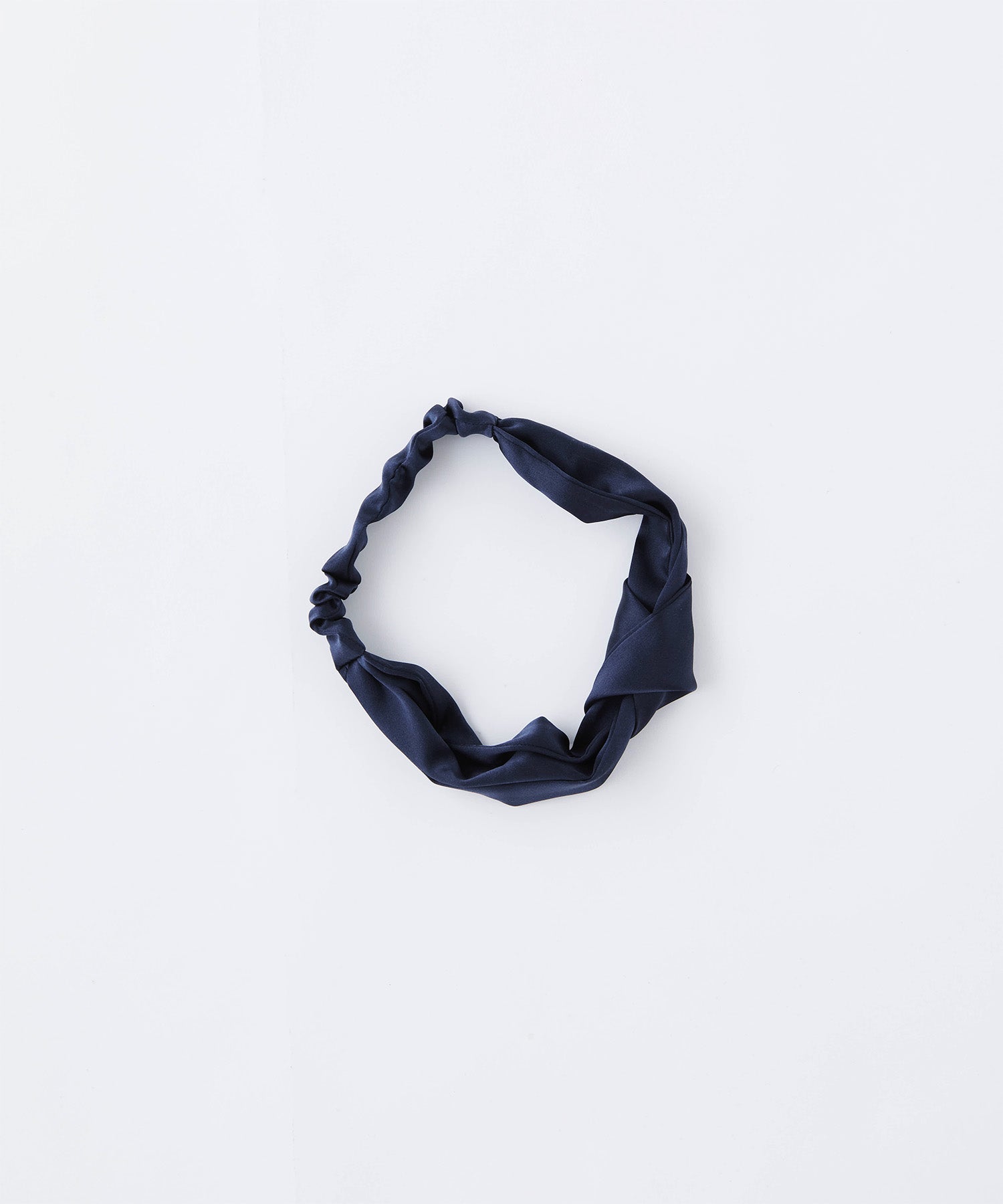 シルクヘアバンド エレガントネイビー