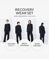 〈予約販売：9月中旬頃発送予定〉【一般医療機器】Foo Tokyo シルキータッチ ロングスリーブ & ロングパンツ リカバリーウェアセット ブラック