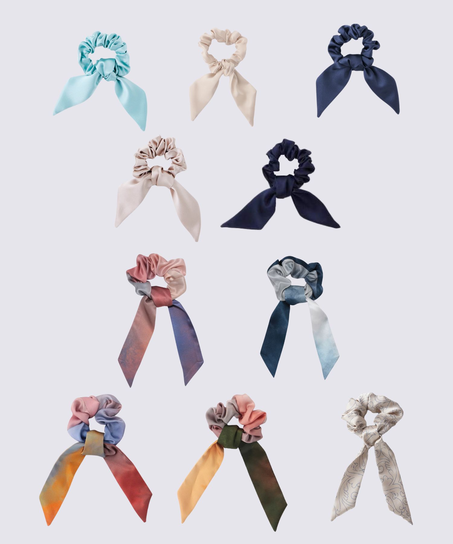 シルクリボンシュシュ 2WAYタイプ プレーンカラー