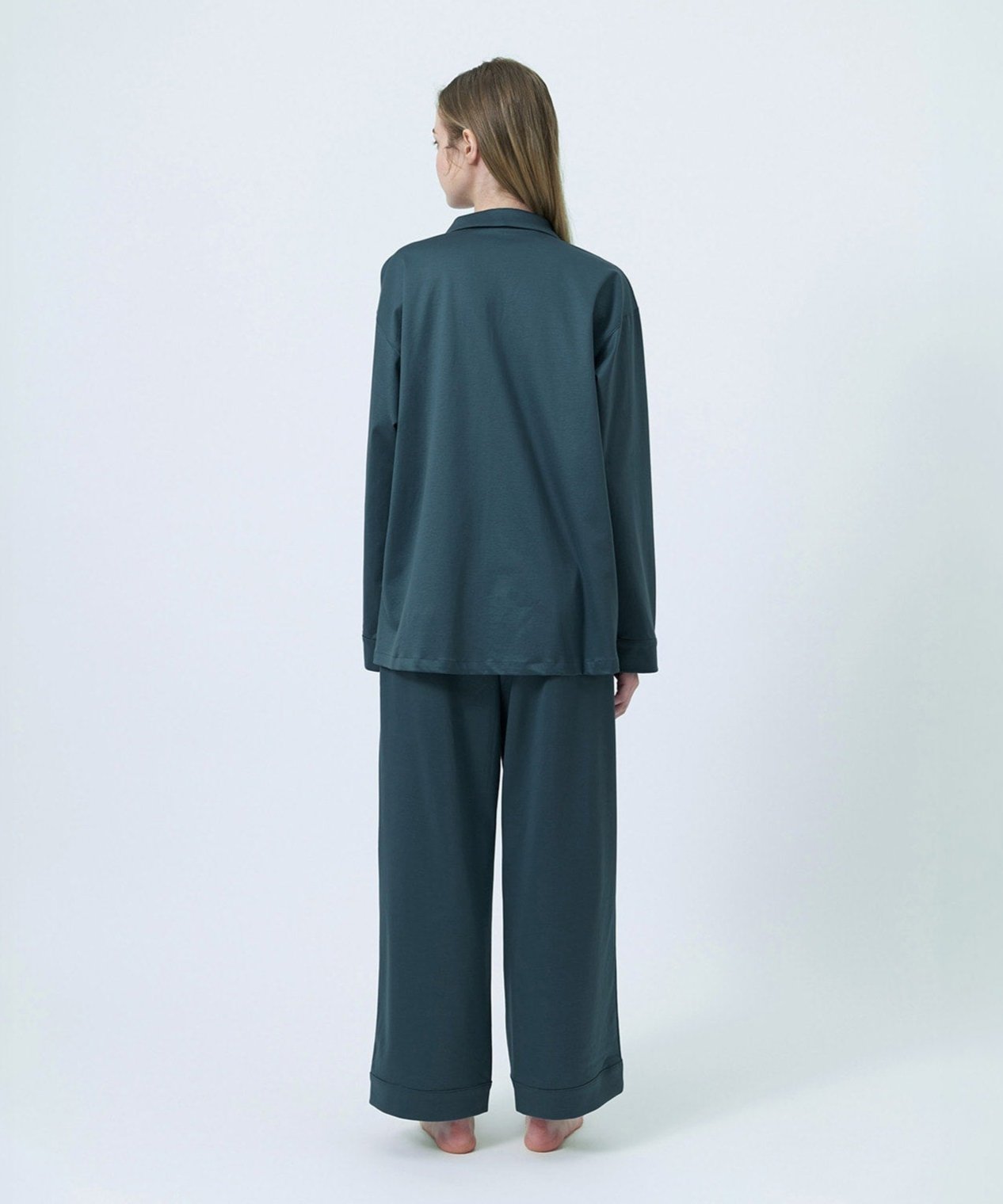 【セットアップ】シルキーコットンパジャマ ターコイズ - Foo Tokyo公式オンラインストア
