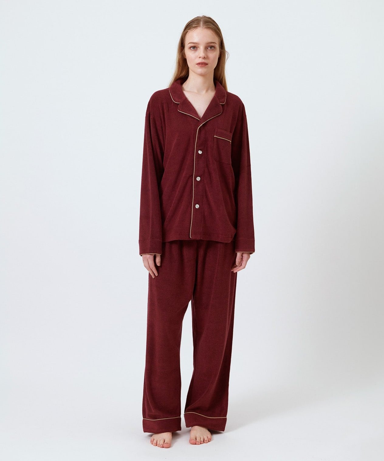 Foo Tokyo 公式ストア | 【セットアップ】コットンパジャマ ワインレッド