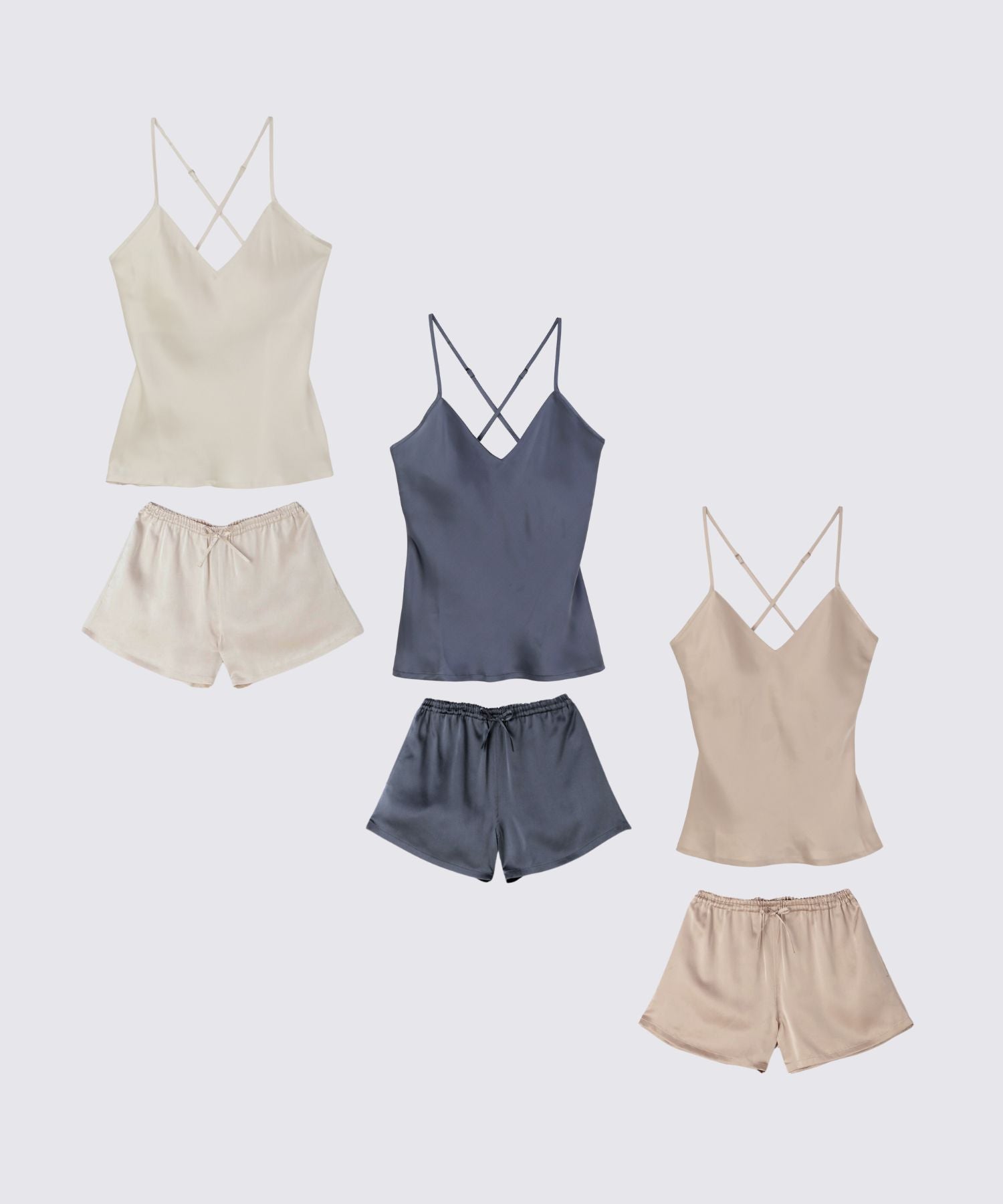 シルクキャミソール  チャコールグレー