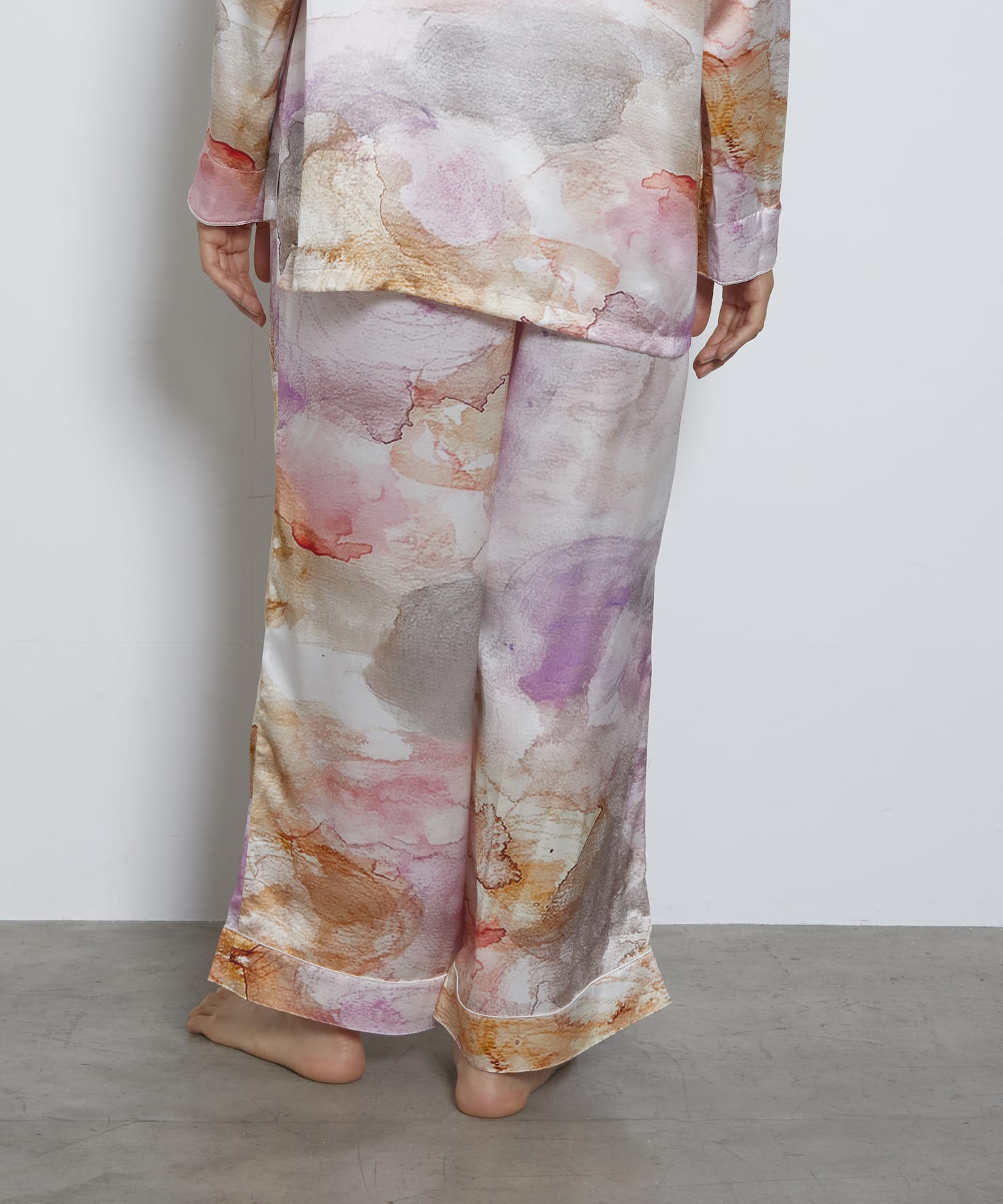 シルクパジャマ ボトムス オレンジ - Foo Tokyo Japan 公式オンラインストア