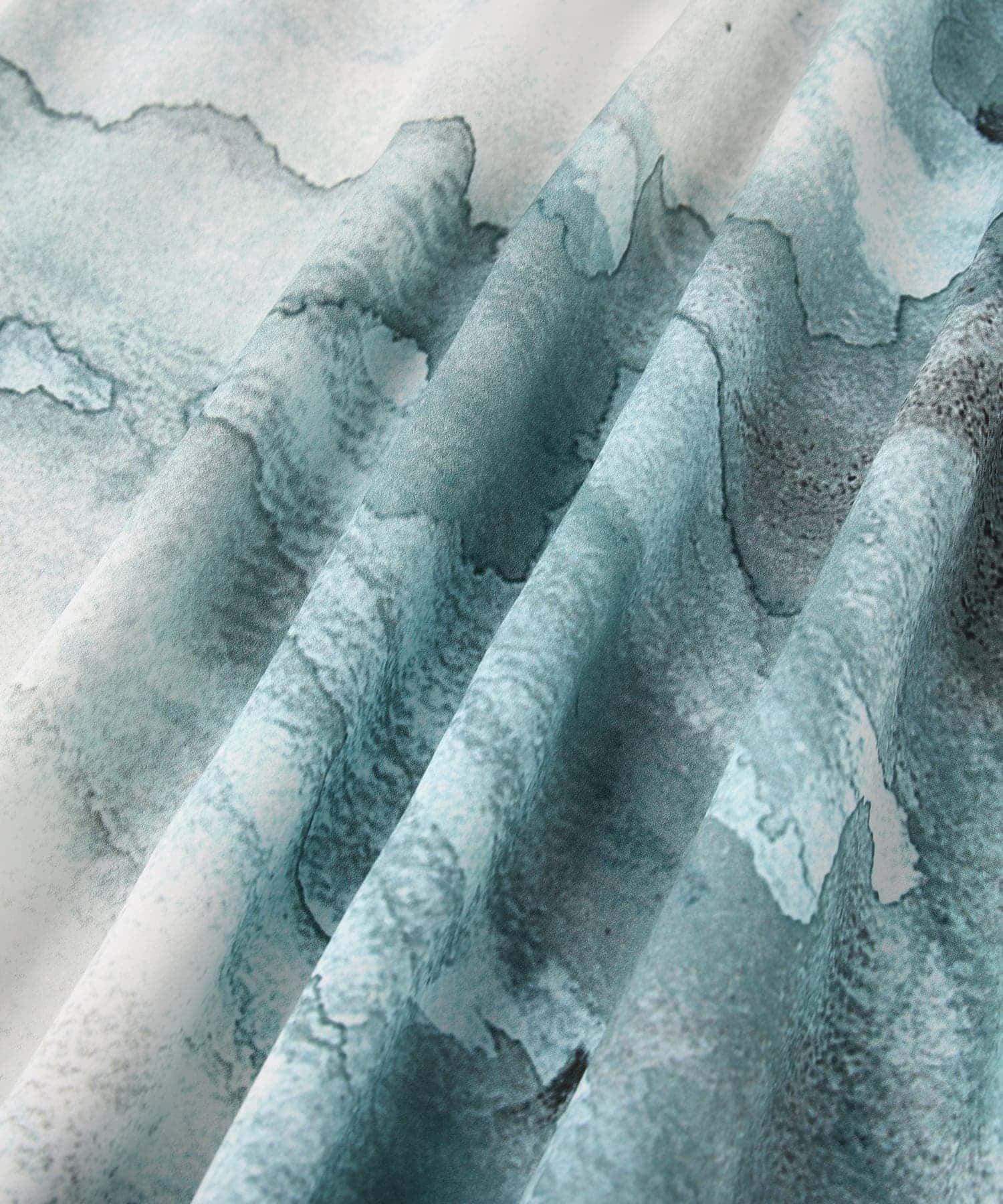 【トップス】ハーフスリーブ シルクパジャマ　グリーン