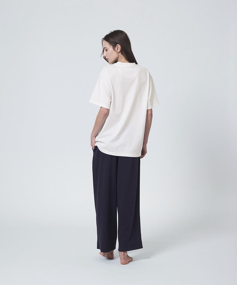 【ウィメンズ】シルクコットンTシャツ　ホワイト