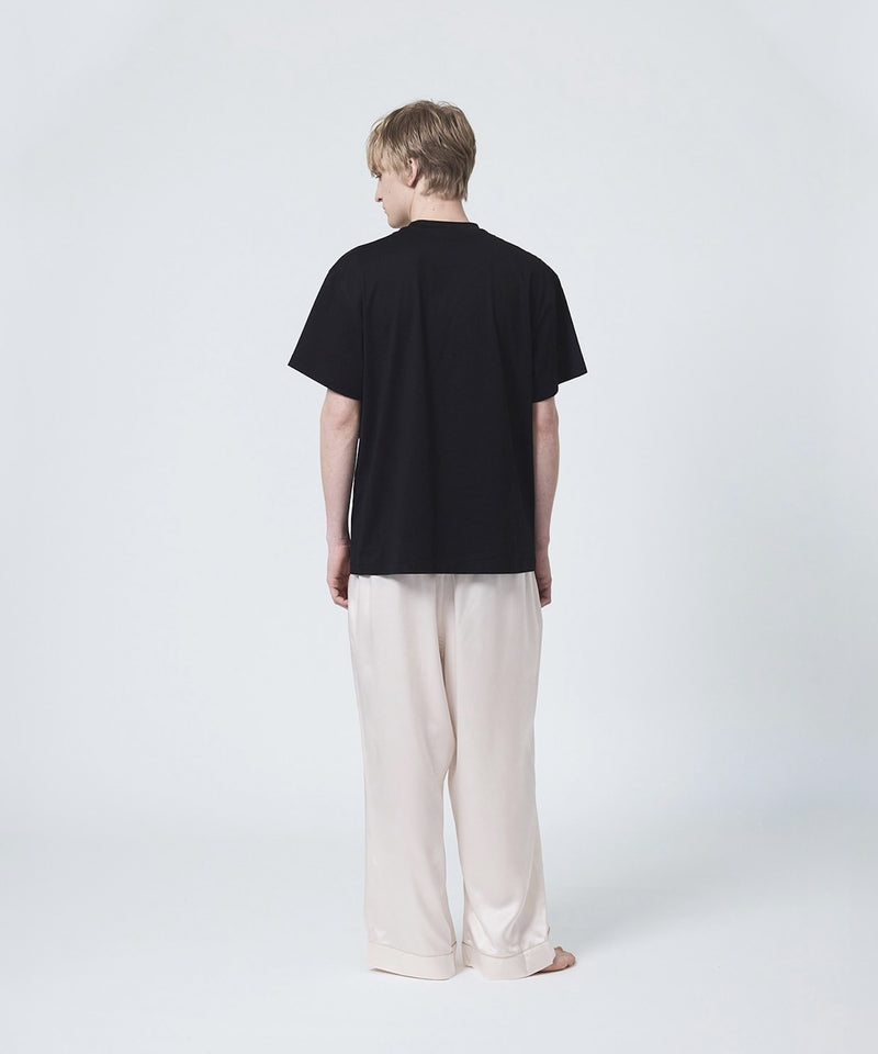 【メンズ】シルクコットンTシャツ　ブラック