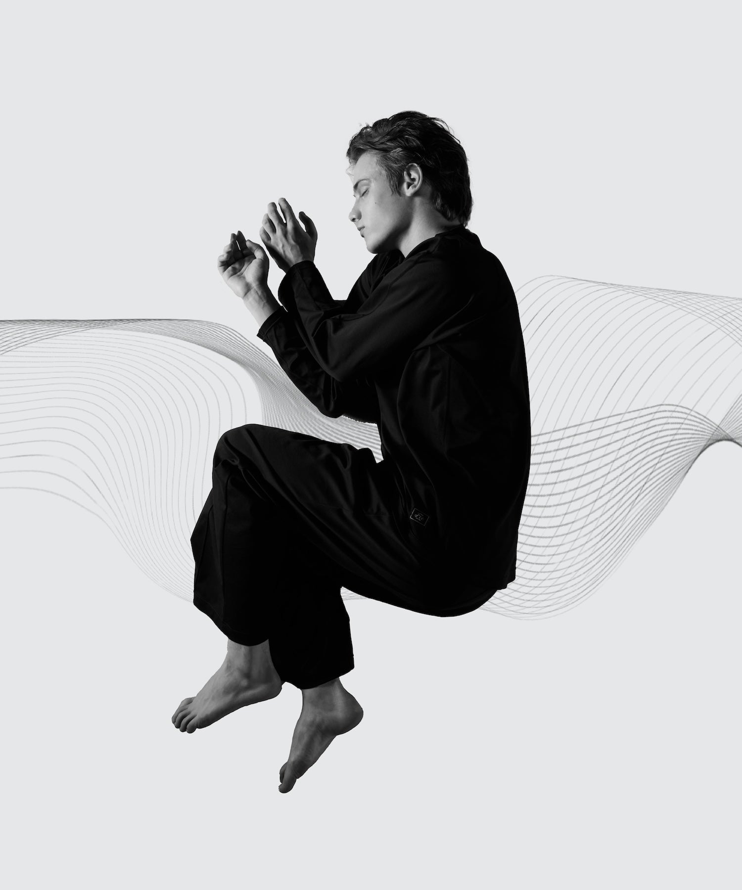 【一般医療機器】Foo Tokyo リカバリーウェア シルキータッチ ロングスリーブ ブラック