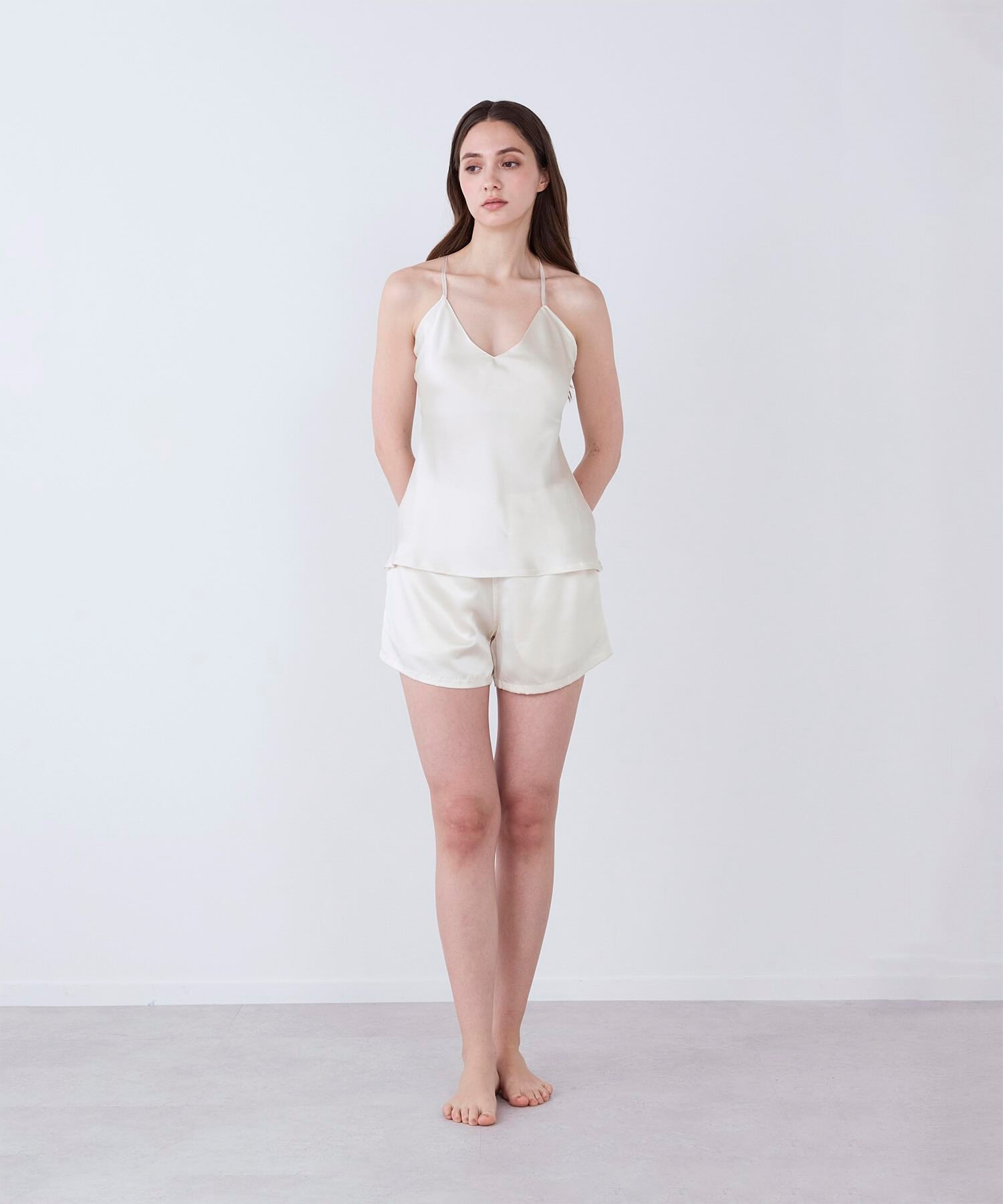 シルクキャミソール  パールホワイト