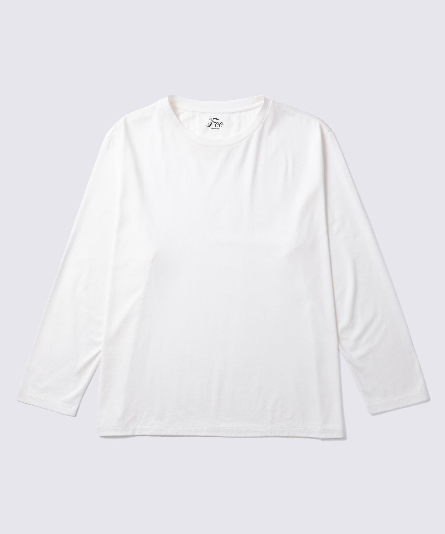 【メンズ】シルクコットンロングスリーブTシャツ ホワイト - Foo Tokyo公式ストア